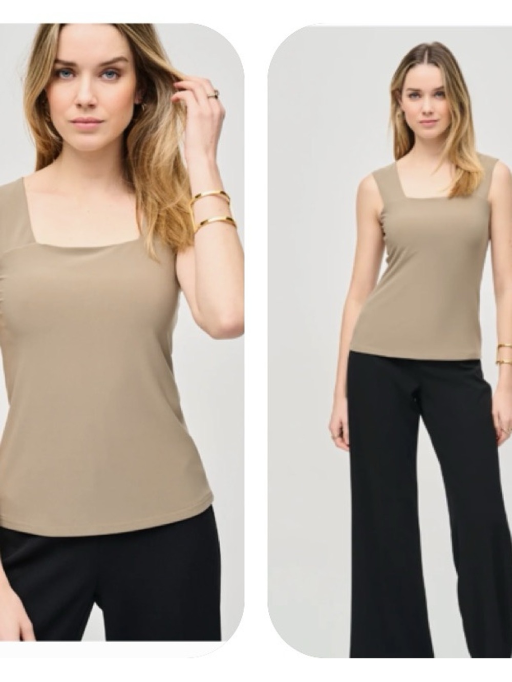 Joseph Ribkoff Sand Square Neck Camisole Top